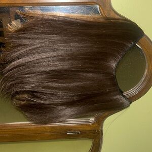 Brown 10” halo hair extension with clips